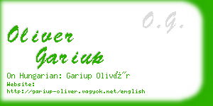 oliver gariup business card